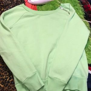 Lime green crew neck